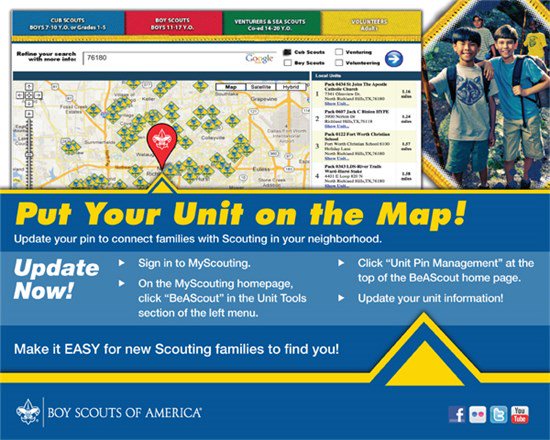CircleTenBSA's tweet photo. Want to win a PIZZA PARTY for your unit? Make sure your BeaScout pin is updated by TOMORROW, October 31 to be entered into a drawing. https://t.co/Hz9AyYvDtF