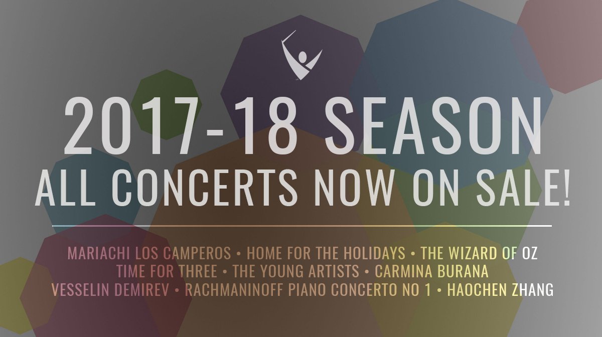 planosymphony's tweet image. Have you heard? All of our remaining concerts for the 2017-18 season are now ON SALE! bit.ly/1MOz8La #pso35 #carmina #Christmas