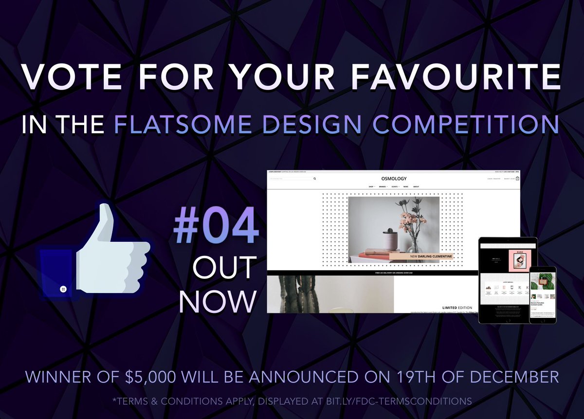 The fourth contestant is revealed, vote for your favourite in the Flatsome Design Competition: bit.ly/fdc-vote 🏆🎉 #FDC