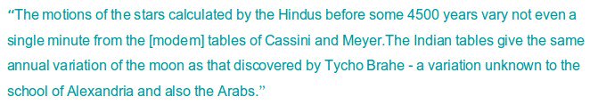 That Hindu astronomical lore about ancient times cannot be based on later back-calculation was also argued by French astronomer jean-Bailly.