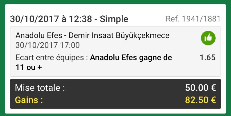 DvzPronos's tweet image. Biiiiiim on valide encore très belle série 9/9 ✅‼️😍
Merci de RT et FAV l’équipe !! Gg a ceux qui ont suivit 👍🏻