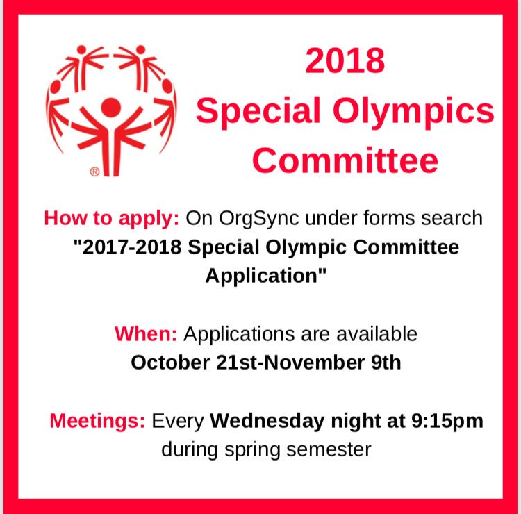 Applications for the 2017-2018 Committee are out! Make sure you apply before the November 9th deadline!