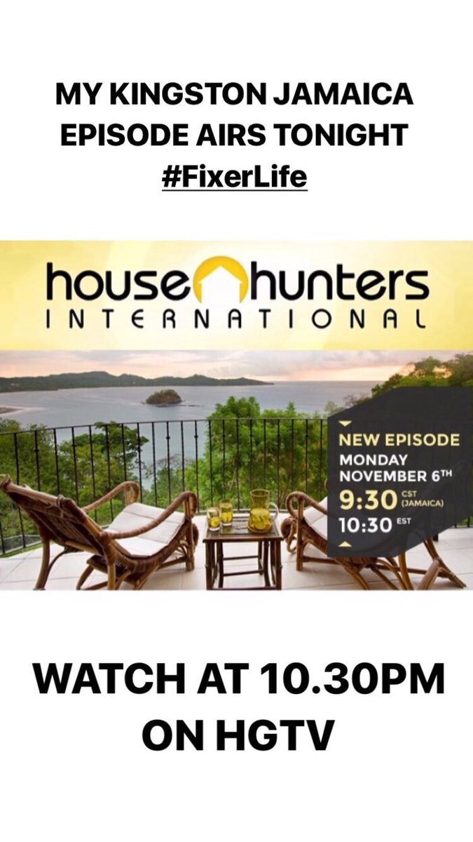 oblessa's tweet image. Watch Kingston, JAMAICA episode of #HouseHuntersInternational NOW! Tune in to HGTV. #FixerLife #SetLife