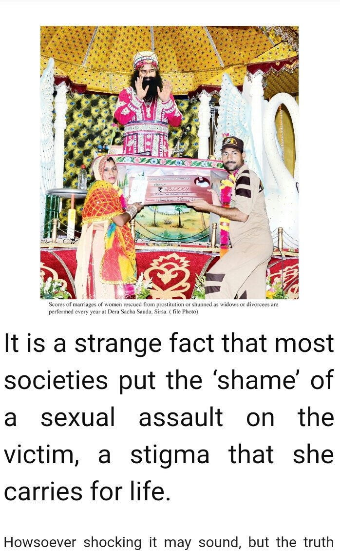 rishu8211's tweet photo. #SaintRamRahim_Initiative7 -Beyong Imagination
A great step to end the isolation and social ostracism of rape victims nd their families https://t.co/pR4uIGnJa3
