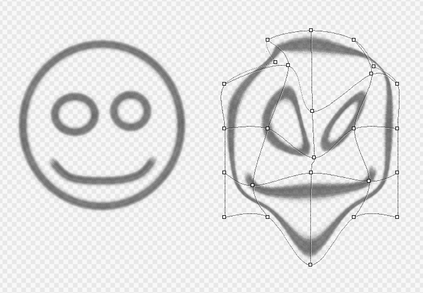 たかはし Medibang ファイルの整理をしていたら開発中に作った画像が出てきたので勢いでツイート メニューの 選択範囲 メッシュ変形 でこんなことができちゃいます みんなも試してみてね Pc版です メディバン使い方 T Co Ydmy7dpwtb