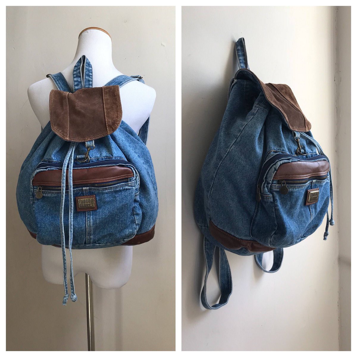 BobbieMaude's tweet photo. Excited to share the latest addition to my #etsy shop: #Vintage #90s #FadedGlory #Denim #Backpack   https://t.co/6AxXQxwWQ1 https://t.co/GI8JctnbZw