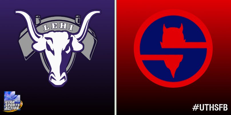 UTSportsAction1's tweet photo. Utah High School Football Playoffs: Who will win?#UTHSFB
#RT for Lehi Pioneers @LehiFootball
#Like for Springville Red Devils @SHS_RedDevils https://t.co/PpuZ4FatEC