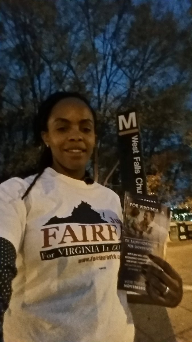 aplerhoples's tweet photo. Daylight savings can't stop me from #GOTV for @RalphNortham @fairfaxforlg @MarkHerringVA. Vote tomorrow! Polls open at 6am! https://t.co/T0YtjYTPQA