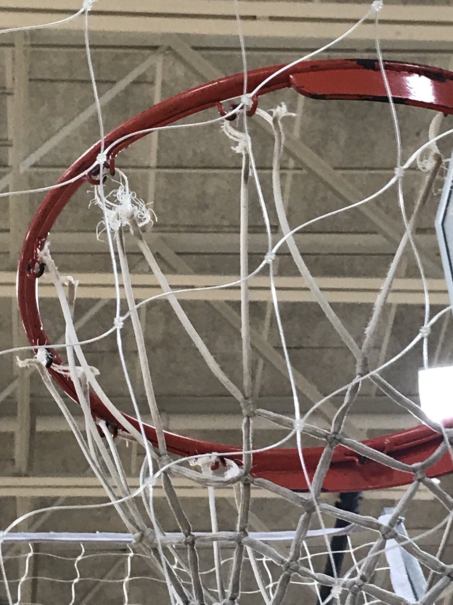 CoachFeasel's tweet photo. @TheShootAWay we have a problem with our gun, the net on the hoop keeps wearing out! #keepmakingshots #gunmakeashooters https://t.co/sdojpw1JUY