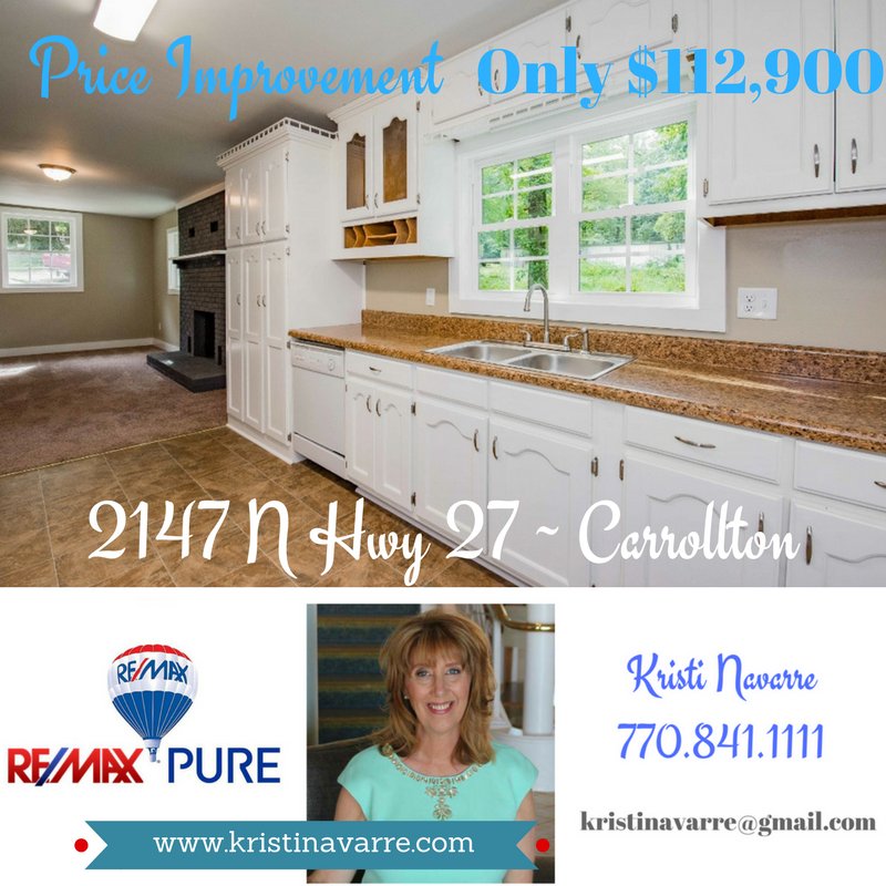KristiNavarre's tweet photo. 2147 N Hwy 27, Bremen - PRICE IMPROVEMENT! https://t.co/mqtnV1rNMi Call Suzette Abramson  678-900-9378 or Suzette@TheNestwellGroup.com  . https://t.co/utgxK0H9mg