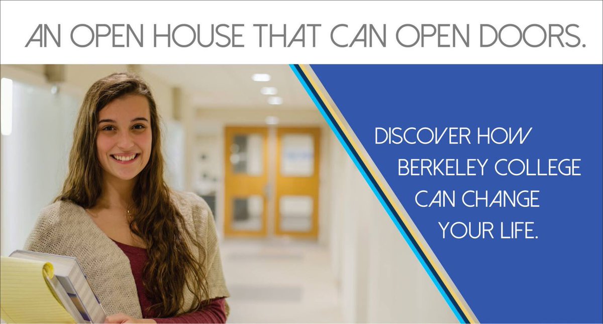 BerkeleyCollege's tweet photo. See if #BerkeleyCollege is the right fit for you by attending one of our Open House events this Saturday, 11/11! https://t.co/NDWUAeo0Hf https://t.co/agFjJChepJ