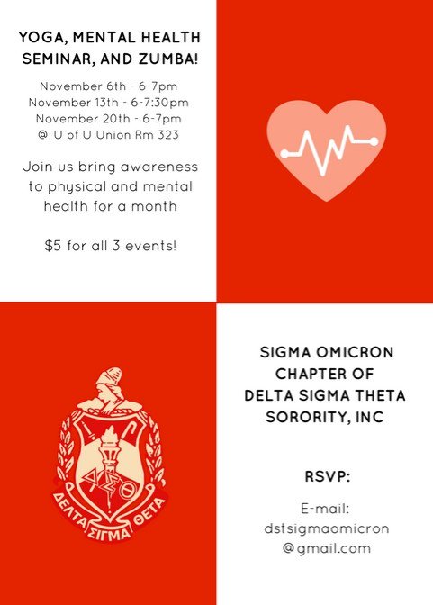 Delta Sigma Theta Sorority is hosting Health Month through out November. Join them tonight at 6 for a Zumba Class!!