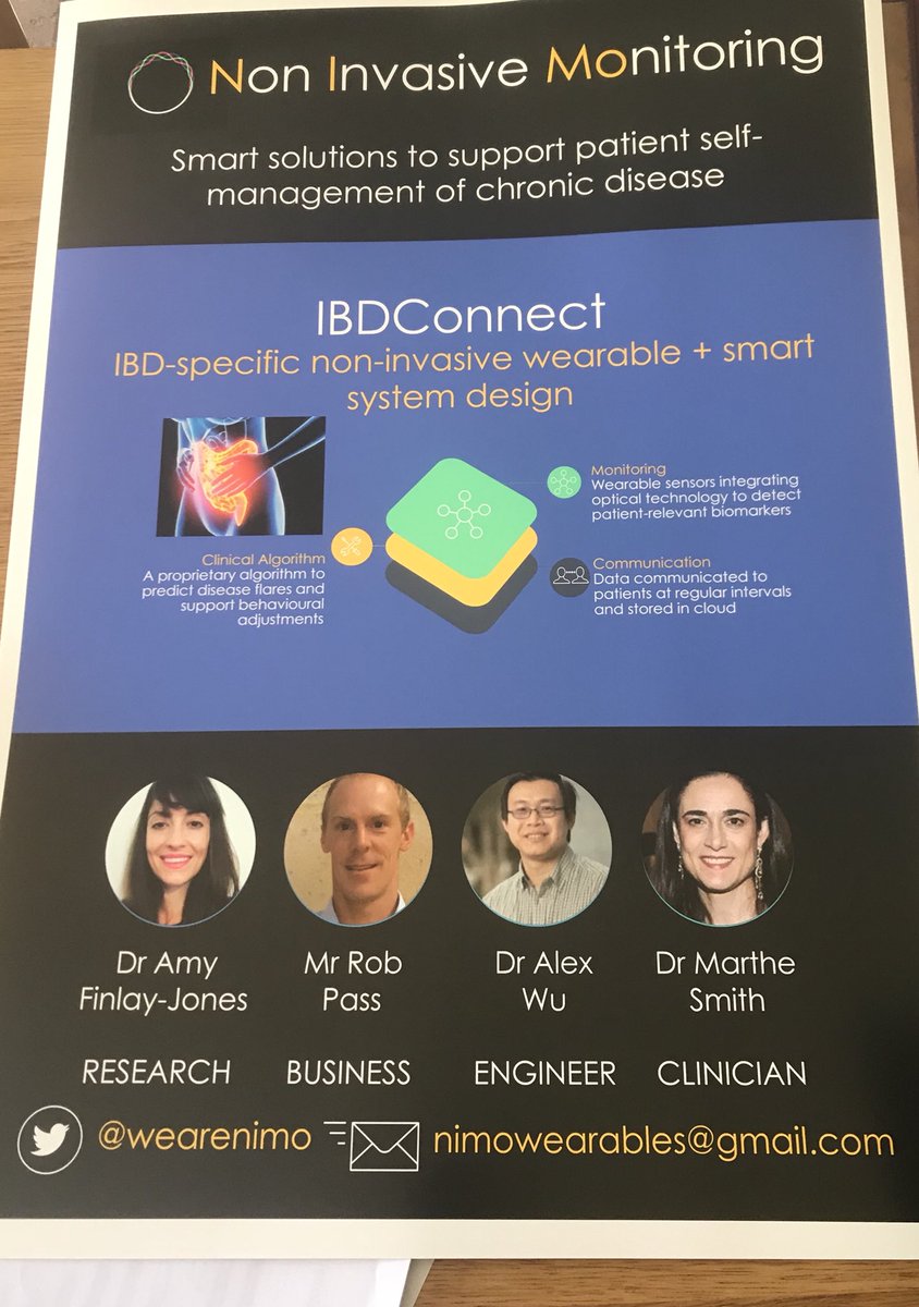 amyfinlayjones's tweet photo. Thrilled that our team won @SparkCoLab 2017 with our @wearenimo #digitalhealth #innovation for #IBD patients https://t.co/PSweDerYby
