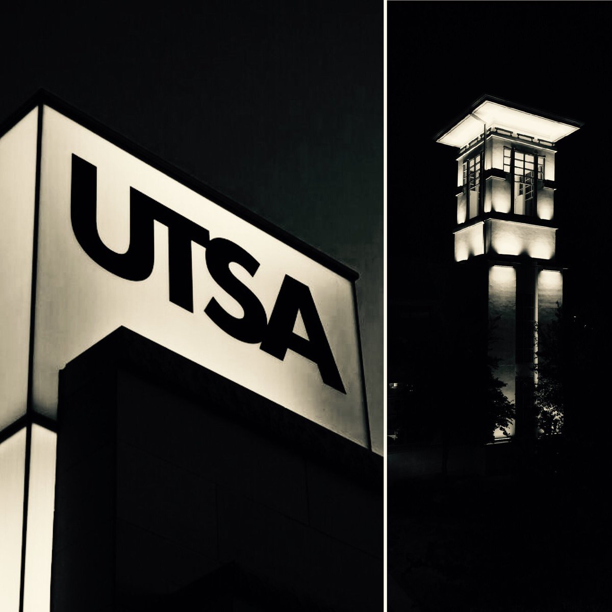 UTSA's tweet photo. Tonight through Thursday, the #UTSA Monuments and UC Tower will feature the solemn white candle to honor the victims of #SutherlandSprings. https://t.co/vuuTOeL0uo