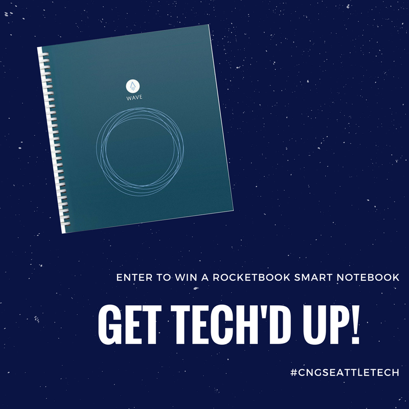 DahliaElGazzar's tweet photo. Get TECH’D UP at the #CNGSeattle Tech Bar for a chance to win a FREE @getRocketbook #CNGSeattleTech to win. https://t.co/4cfLUNFgzN https://t.co/j1BAYtqm57