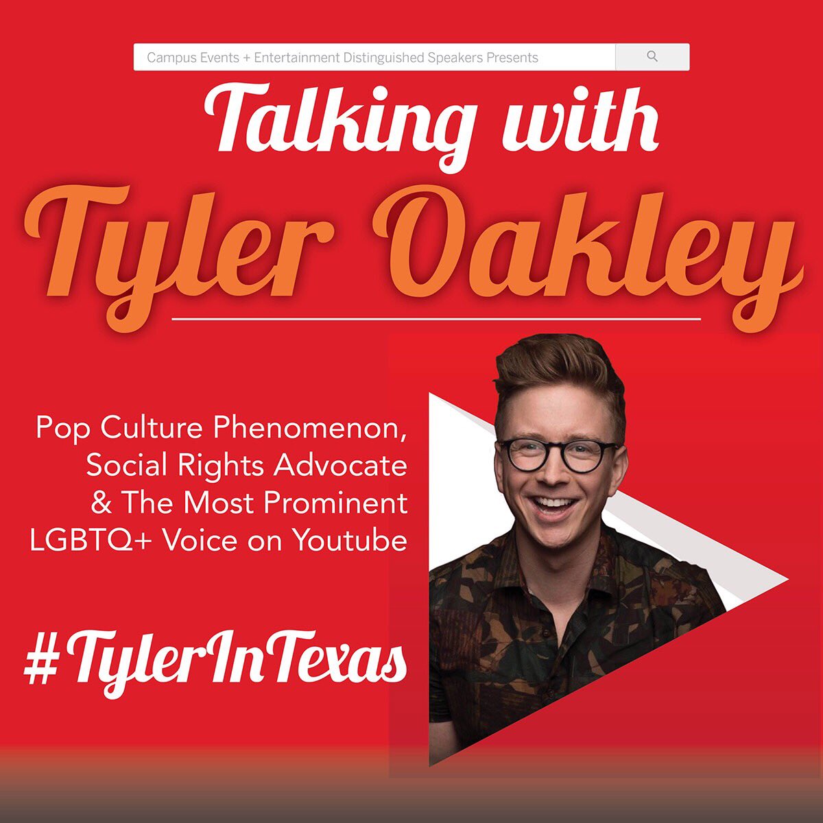 thekatycollett's tweet photo. #TylerInTexas tomorrow @tyleroakley, #AnishShah Wednesday, and #iLeadSpeakerSeries throughout this week and next! So much going on! https://t.co/MRqH8nGujp