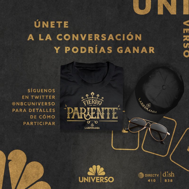 NBCUniverso's tweet photo. ¡RT y podrías ganar este paquete de regalos! #LARRYMANIA domingos 9/8c por @NBCUniverso #Sorteo NoCompNec18+Reglas @ https://t.co/nnHYW96afi https://t.co/G2VYicRWjp