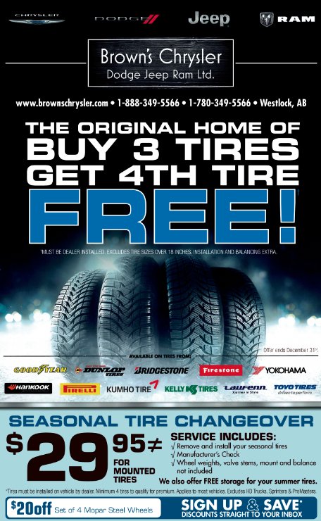 Winter is here to stay! Looking for winter tires or looking to get your tires changed over? Let us help and we'll even store your tires FREE