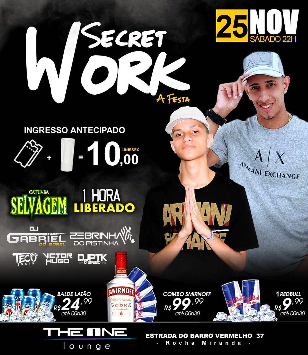 wellersonrib's tweet image. SÁBADO, DIA 25/11 TEM O EVENTO QUE VAI PARAR R.M, COM OS MELHORES DJ'S
#SecretWork 
🙈DJ GABRIEL DO BOREL + ZEBRINHA DO PISTINHA  😱