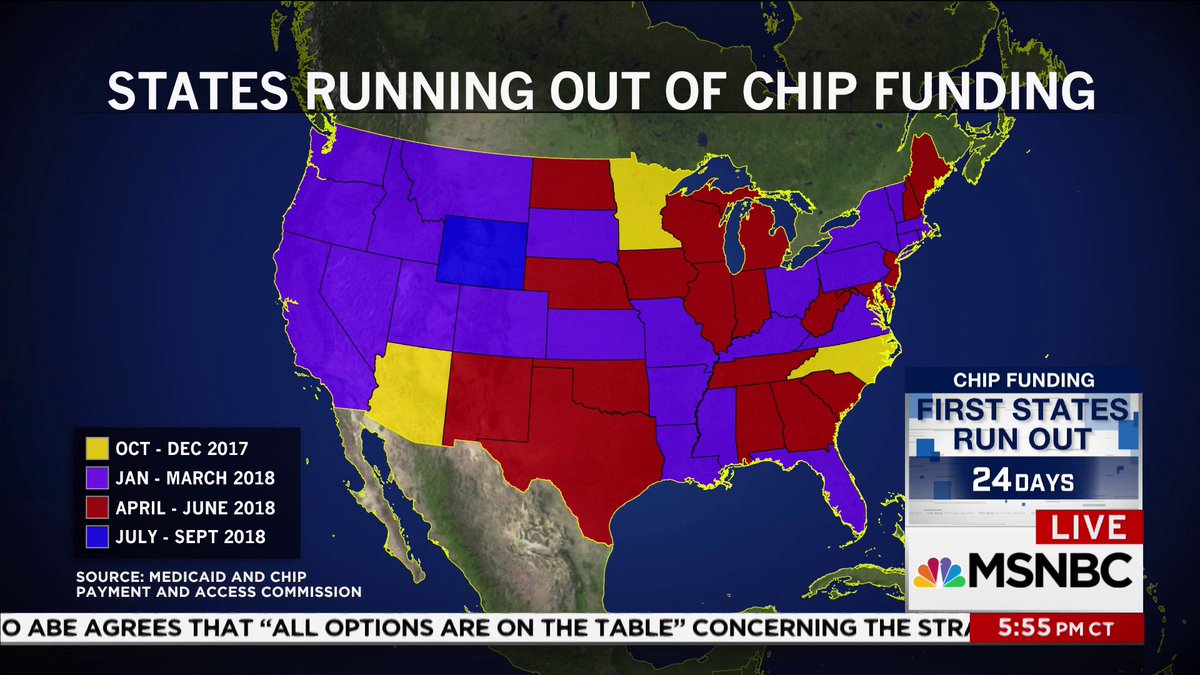 TheBeatWithAri's tweet photo. We're keeping track: 24 days until the first states run out of funding for the Children's Health Insurance Program https://t.co/1xkYTOGyS6