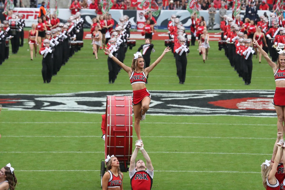 ncsucheer's tweet photo. 2017 Homecoming. Visit our Facebook page: https://t.co/F9Y2FLzPgA for more pictures from Saturday’s game! ♥️ #NCStateRedWhite https://t.co/HXVe9OWdMo