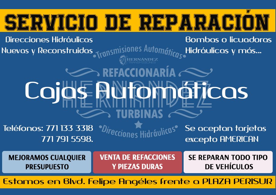 THPachuca's tweet photo. Reparamos #cajaautomatica #transmisionautomatica #direccionhidraulica. Estamos en Blvd. Felipe Angéles en #Hidalgo frente a #PlazaPerisur https://t.co/eC7MUJ2lrq