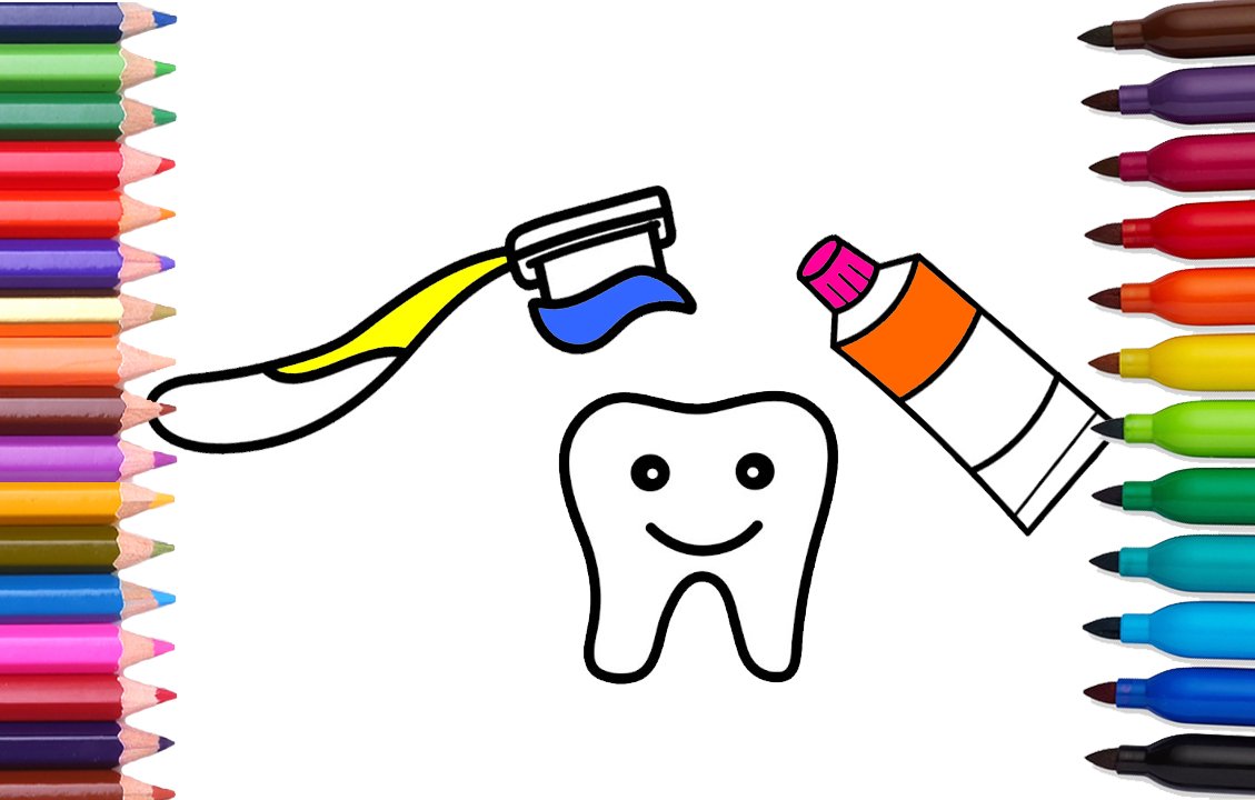 PlaytimeMagic's tweet image. How to Draw kids Toothbrush Tooth Paste Tooth | Coloring pages for children | Learn Colors youtu.be/z_VF6hYbXCU Subscribe, Like, Share 😍
