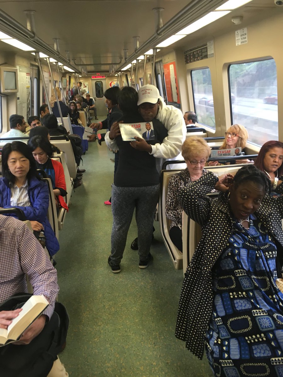 PrestonLHarden's tweet photo. Judge Glenda Hatchett riding MARTA, sharing Ceasar Mitchell’s vision for the city and giving hugs!!!
#ceasarformayor https://t.co/5kK4y7jqmo