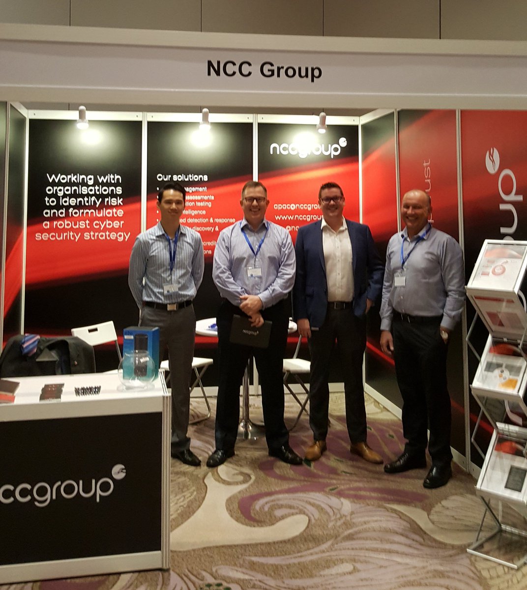 PinionSIRR's tweet photo. The Singapore team at #DiCyFor Security Summit from @NCCGroupplc @NCCGroupInfosec #CyberSecurity https://t.co/B6iFTKCjXr