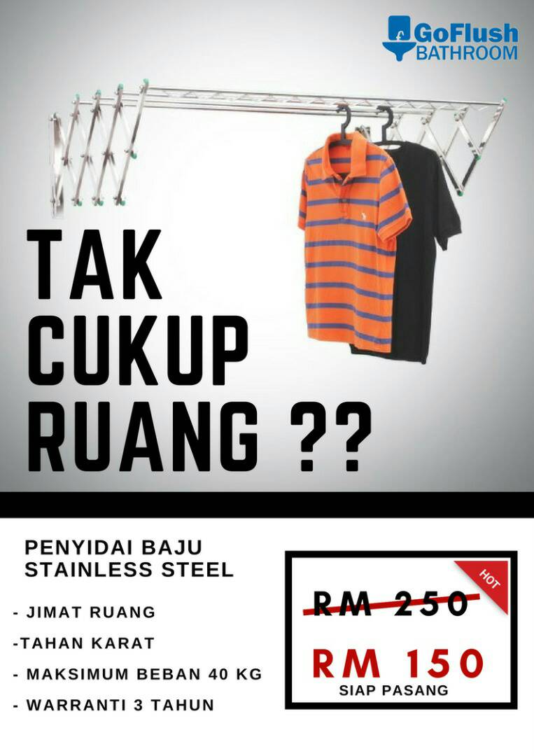 jomjamban's tweet photo. Penyidai baju stainless steel.
RM150/unit siap pasang.
Tel 01360941478.

Agen dikehendaki. https://t.co/rfbU9vH94m