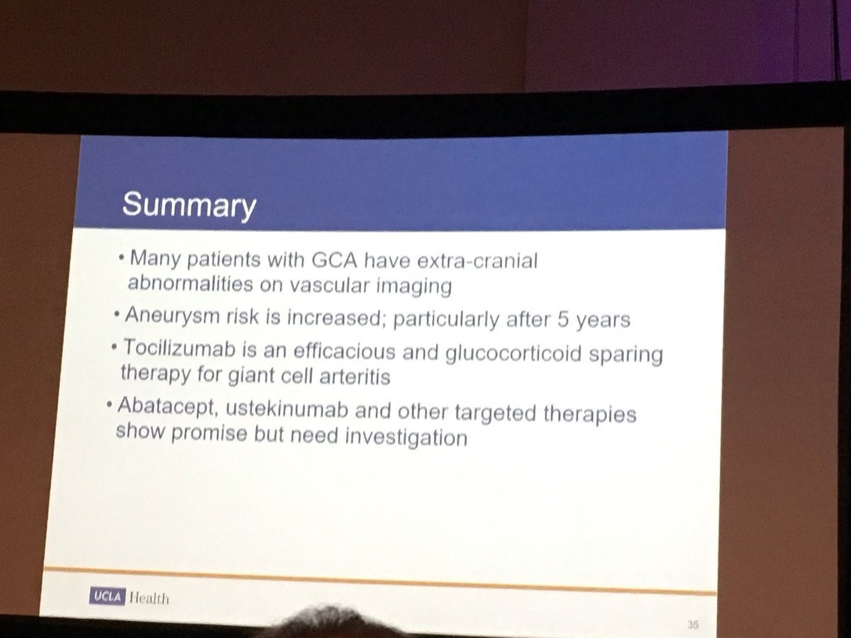 WShergy's tweet photo. Summary of GCA therapy session and a few pearls. acr2017 @rheumnow https://t.co/0Wglvf0OBF
