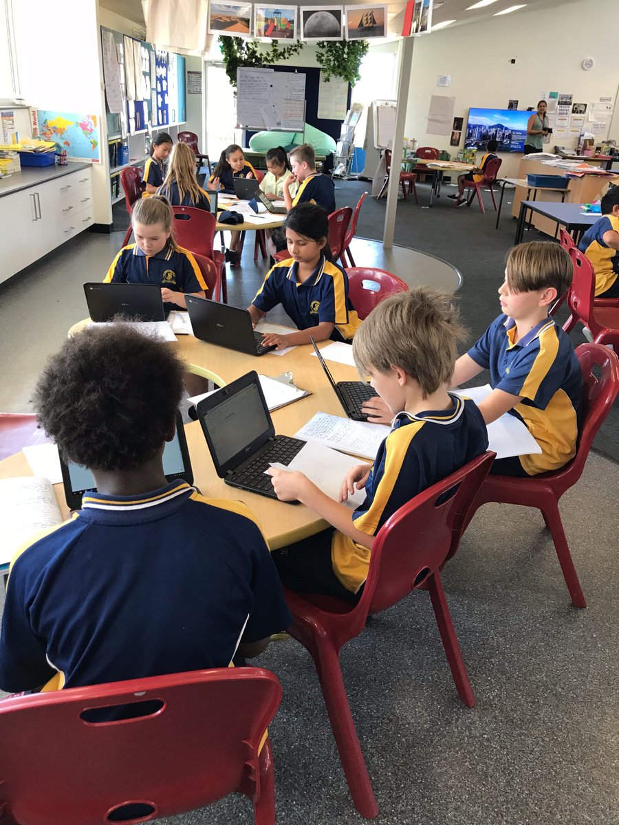 Yr4 students at SJK using lunch time to publish their imaginative texts for the Writers' Festival on Friday! #dedicated #learners #authors