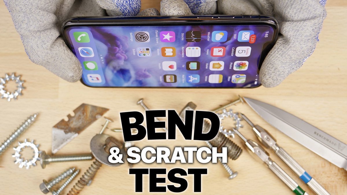 EveryApplePro's tweet photo. iPhone X Fram Bend &amp; Stainless Steel Scratch Test.  https://t.co/5NJj7jvmfG https://t.co/2PECMRPZnC