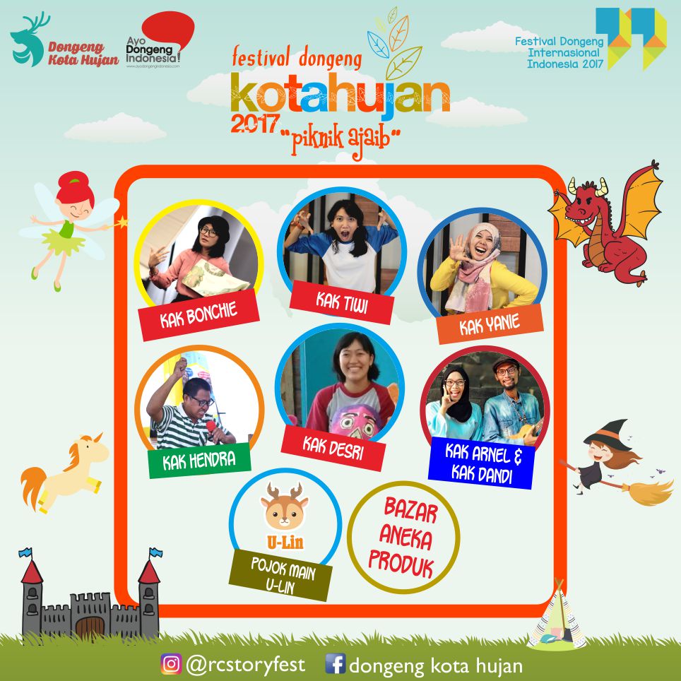 Ada juga kakak-kakak baik yang ingin berbahi keseruan dan kegembiraan bersama #temandongeng.#FDKH2017