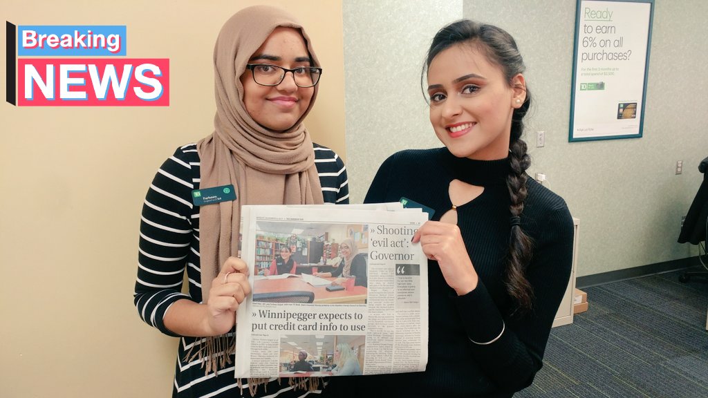 randtashman's tweet photo. Proud of the wonderful ladies @FarheenSajjad GurPreet for Teaching our Youth about #MoneyMatter in our community @SHong_TD @TDTeamBrandon https://t.co/1TogSGBNCk