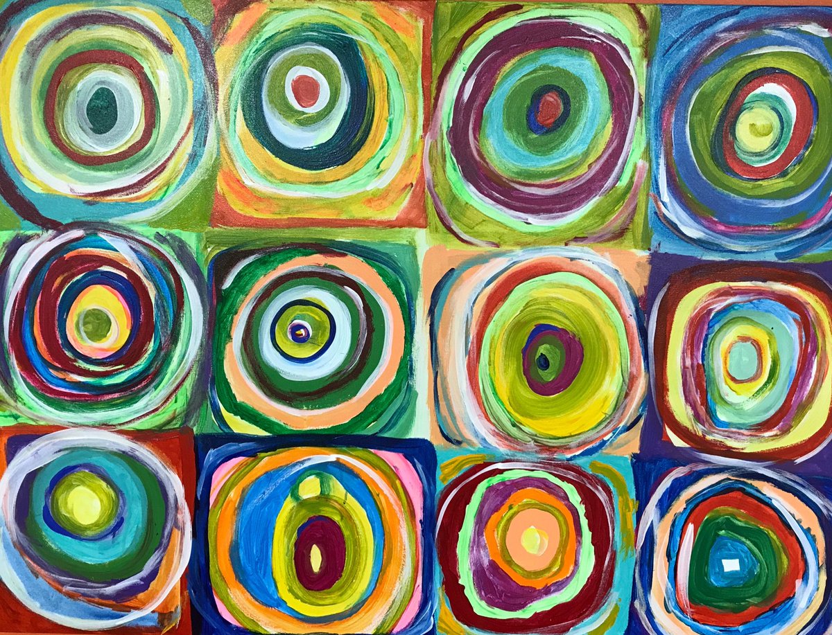 StJamesPelicans's tweet photo. One of my favorite areas of our office is this student painting. It inspired "Joy is All Around". #KnightsDaily https://t.co/J6POXcxsOG