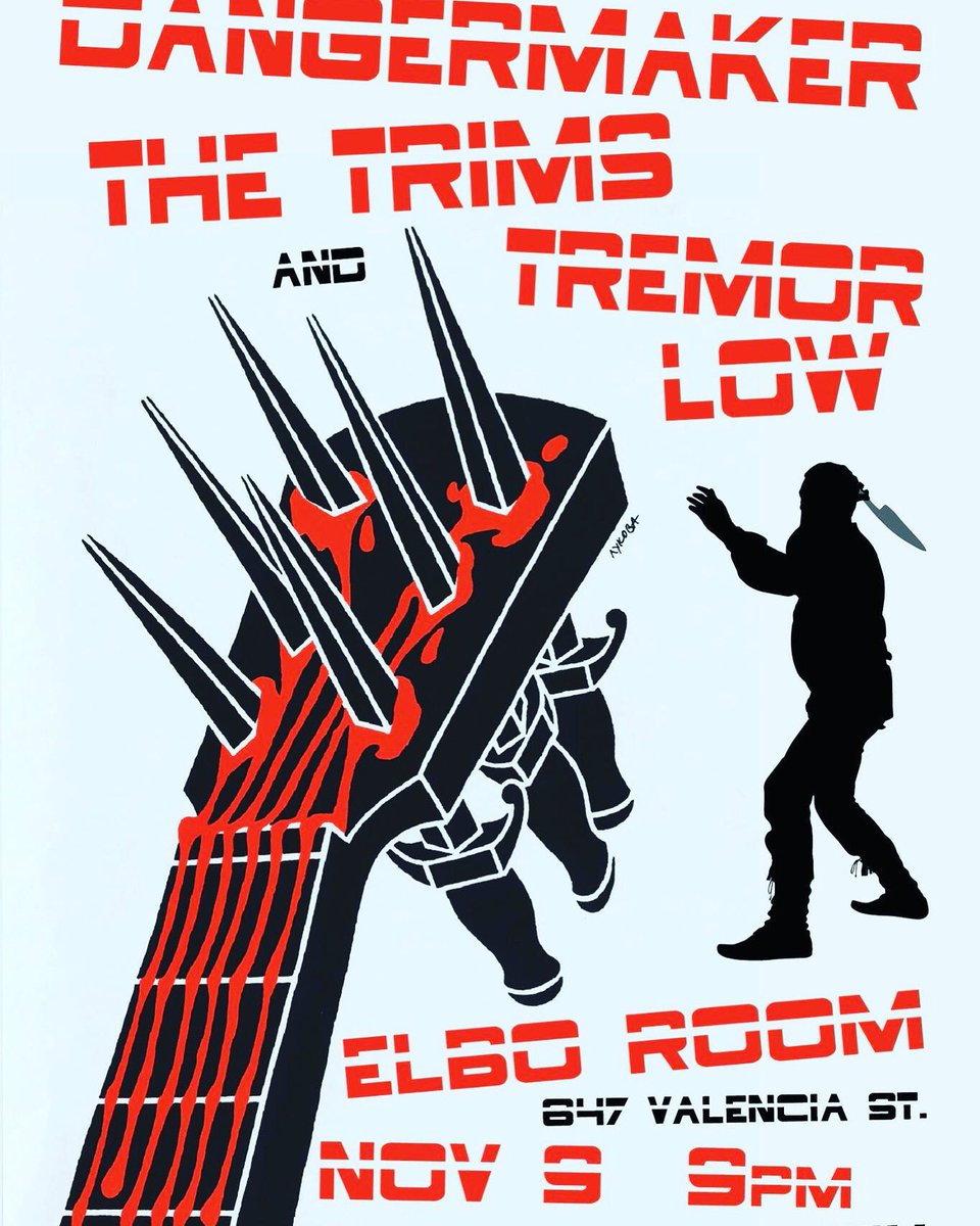 The music keeps coming! Join us this Thursday (11/9/17) in #SF at the <a href="/elboroomsf/">Elbo Room</a> w/ <a href="/Dangerma/">dereck blackwood</a> &amp; <a href="/TremorLow/">Tremor Low</a>! Tix are only $10!!! #new #music