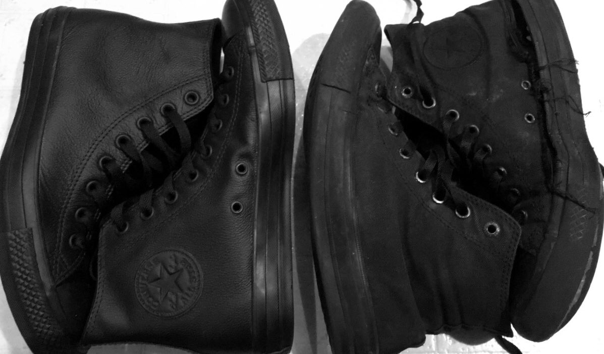 OffensiveEmo's tweet photo. Though the @Converse #Chuck2 was a flop, they’re 10/10 when it comes to #crustpunk https://t.co/wzKji1zF7N
