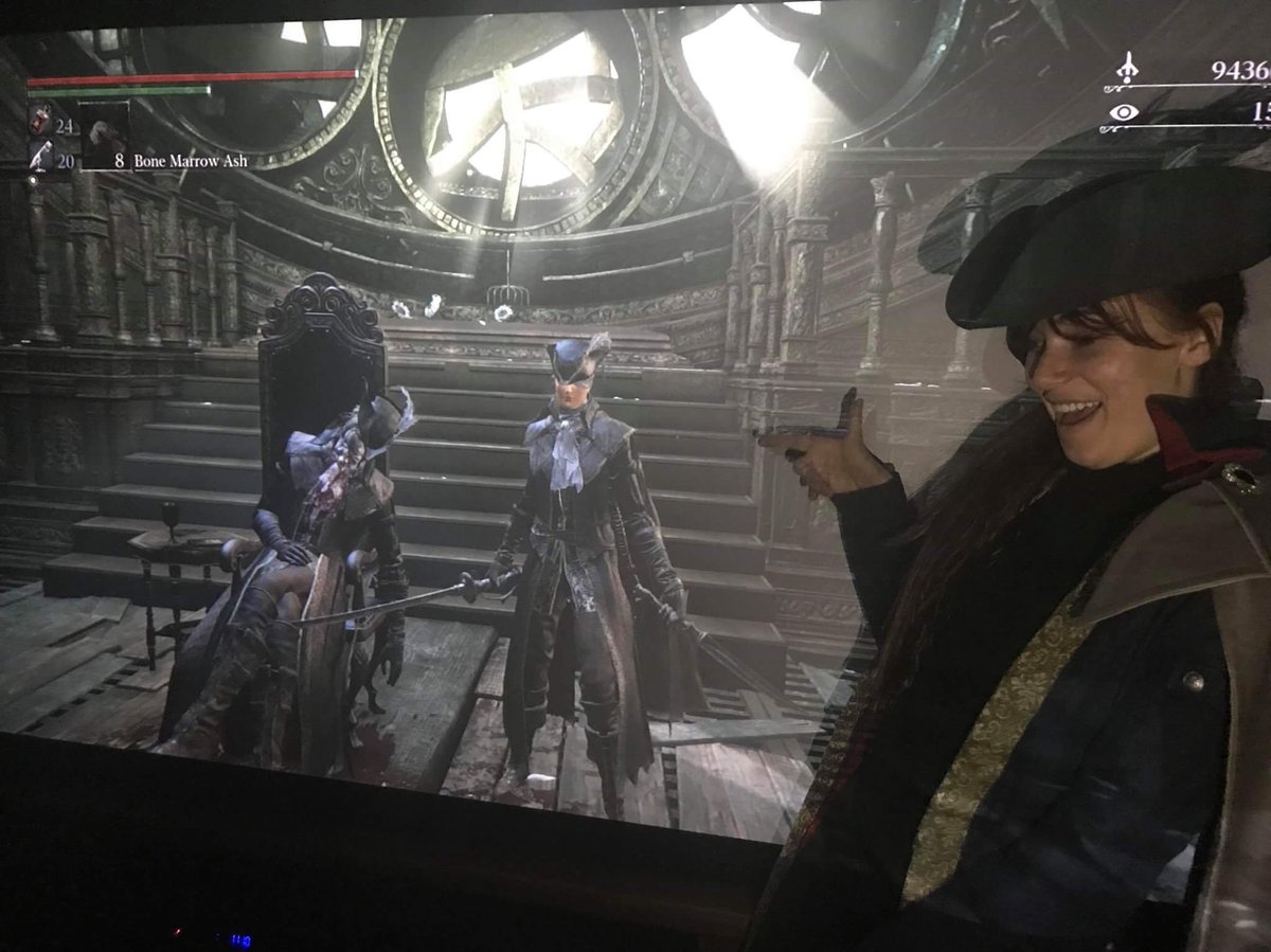 LiRou23's tweet photo. I fought Lady Maria in Bloodborne, in my Maria costume, while my character was dressed as Maria. I'm the coolest person I am aware thank u https://t.co/aOLcAAYukJ