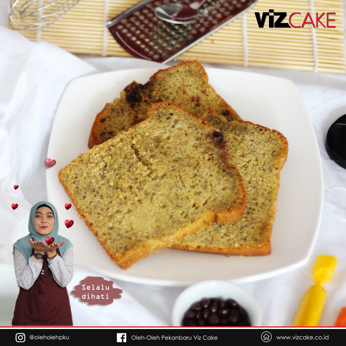 VIZ_cake's tweet photo. Selamat pagi Vizcakeloversss . . .
jgn lupa sarapan dulu dengan Banana Bread dari Vizcake . . https://t.co/08OTcDXTHT