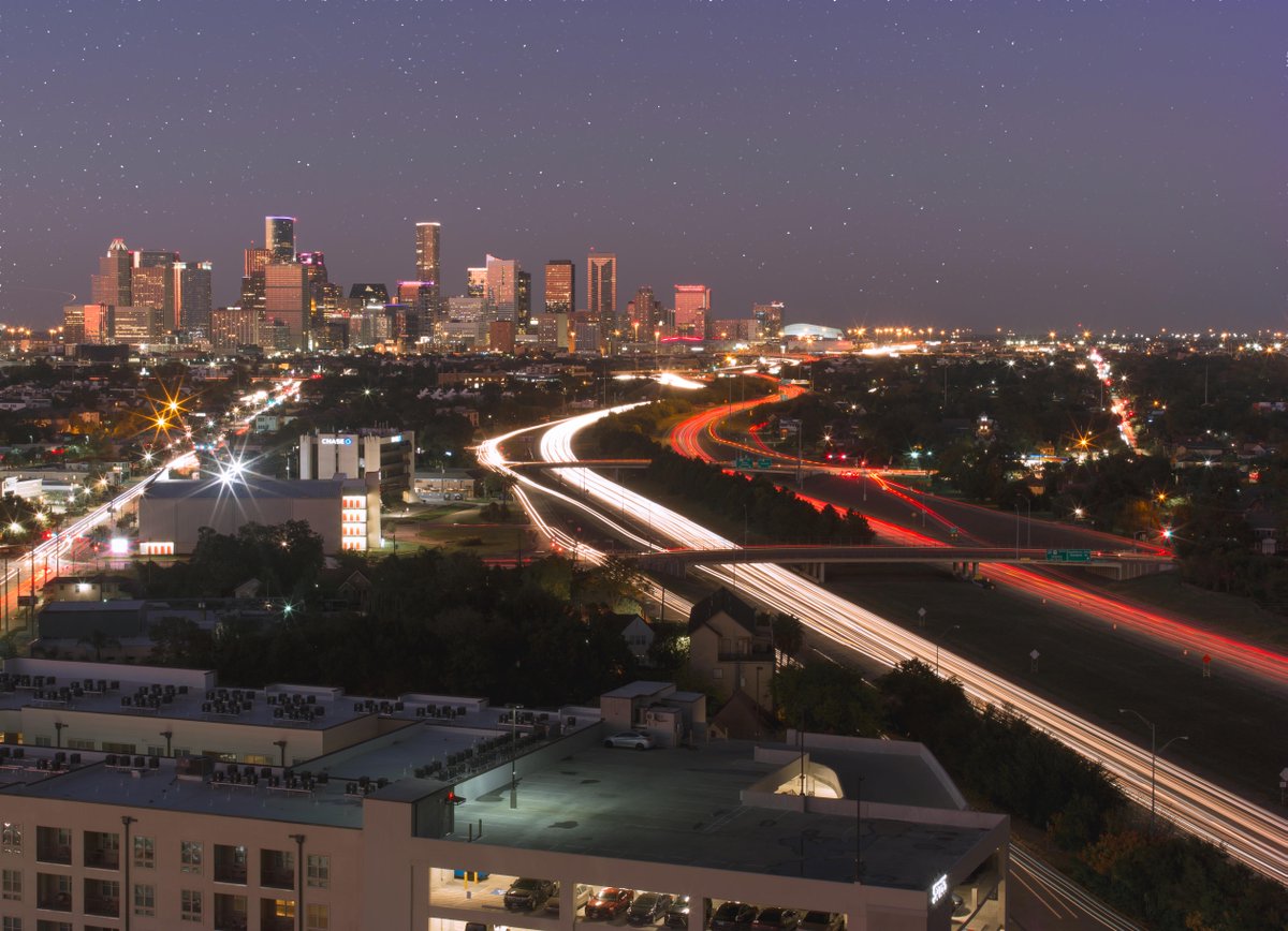 VisitHouston's tweet image. #PhotooftheWeek: Starry nights and city lights. #MyHouston 📷: dmpatel94