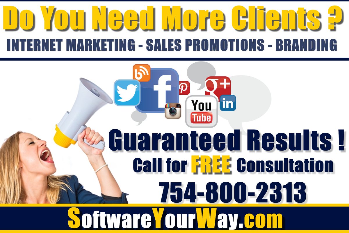 SoftwareYourWay's tweet photo. Do you need more clients ?
#SoftwareYourWay #softwaredevelopment #SEO #SMM #CustomSoftware #InternetMarketing https://t.co/fjVrWztWUo