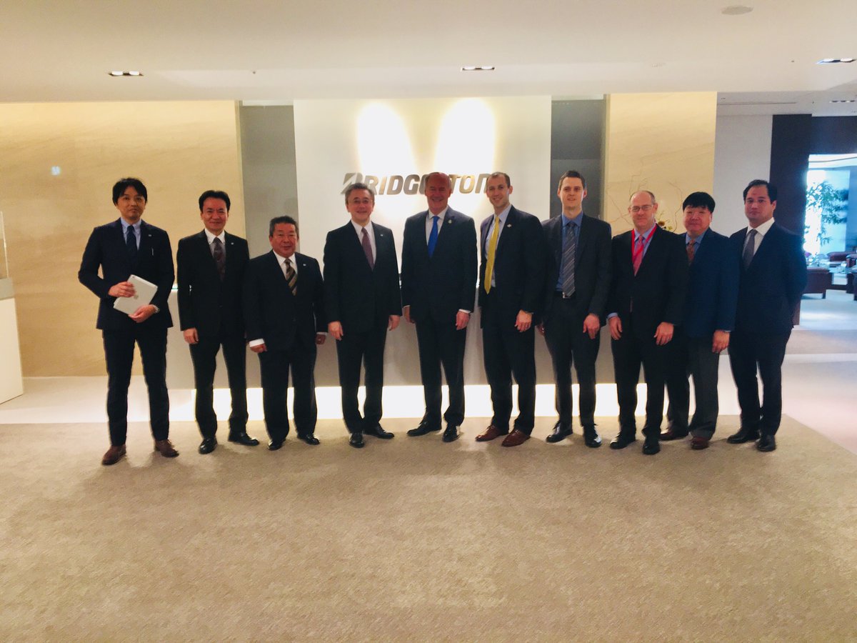 Great meeting with top officials at Bridgestone headquarters in Tokyo. Bridgestone is a major Arkansas employer in Prescott.