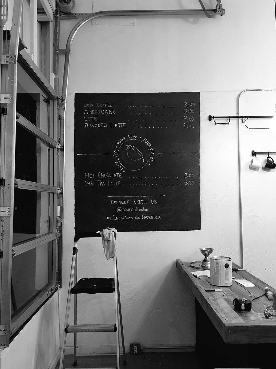 megdelagrange's tweet photo. Drew this menu board for my friend’s new cafe...😍 @pourcoffeebar 

Opening Dec. 2! 

Love supporting other small businesses. ❤️👌🏻 https://t.co/22xmXX4odS