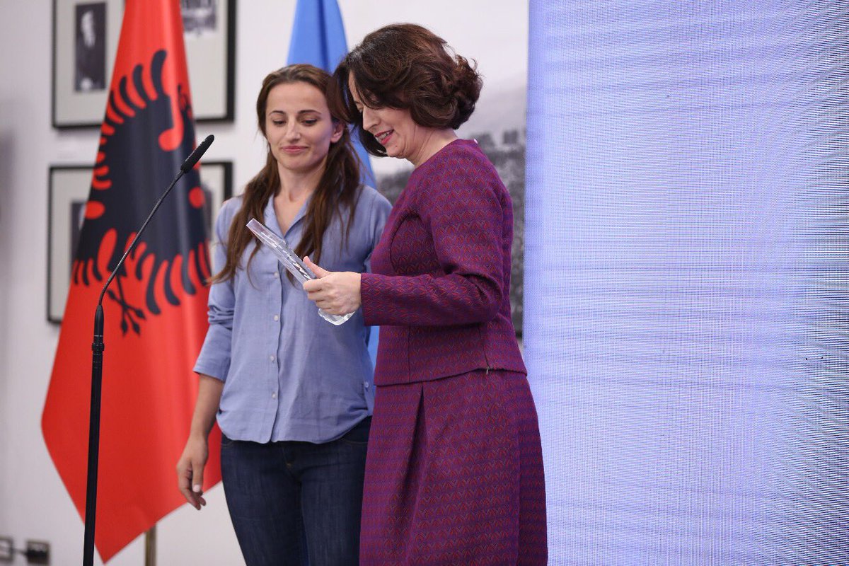 norakushti's tweet photo. #UNDay2016:6 women, “The silent heroes of Albania” received achievement awards for contributing every day to build #futurewewant #SDG5 https://t.co/Hz0juiJPkU