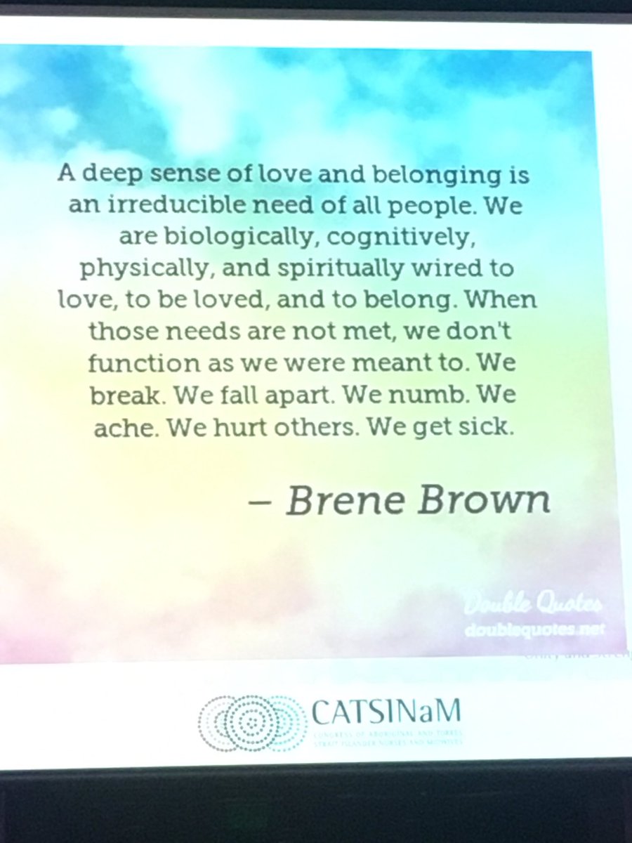 The importance of belonging for us all #ACM2017 #CATSINaM