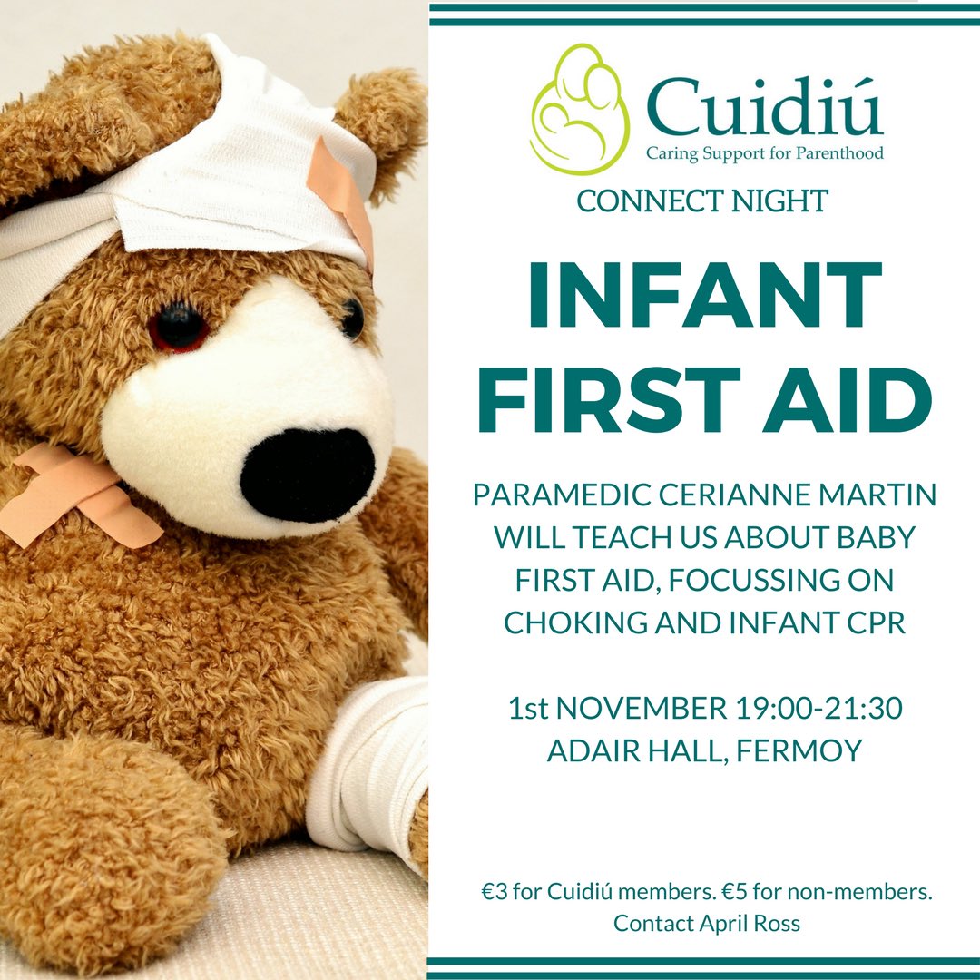 CuidiuCork's tweet photo. Join us for an #InfantFirstAid #CuidiuConnect event this Wednesday Nov 1st in #Fermoy.
https://t.co/ETqwhgsQ4l
#corkevents #corkparents https://t.co/9b8PMzCMVG