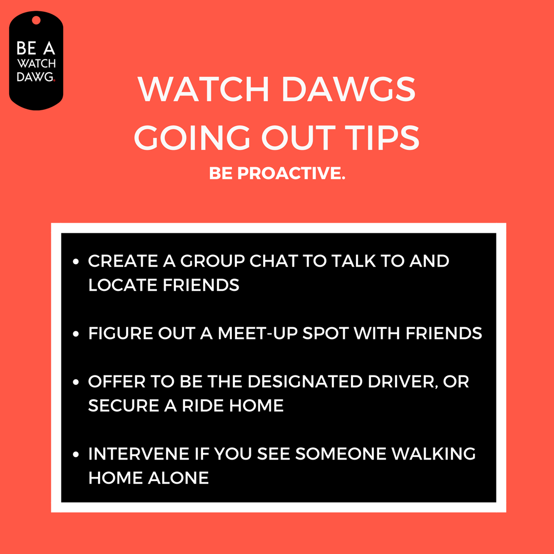 InterveneUGA's tweet photo. Watch Dawgs have a game plan when they go out. Be sure to make your game plan for Halloween🎃👻 #BeAWatchDawg #WatchDawgNation https://t.co/X3uan3bMMU