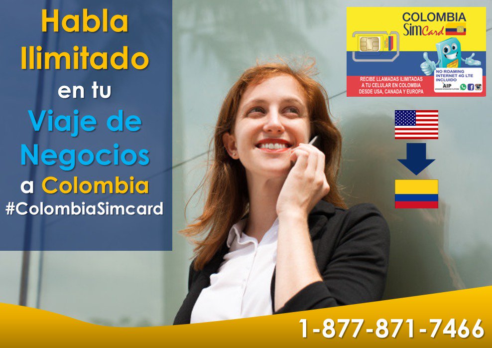 ColombiaSIMCARD's tweet image. ¿Viajas por negocios? No pierdas el contacto con tus clientes. #Viaja con #ColombiaSIMCARD y #HablaIlimitado.