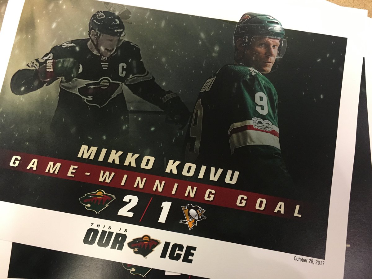 mnwild's tweet photo. Want an autographed GWG print of #mnwild's Mikko Koivu? RT to enter to win. 

*5 Random Winners* https://t.co/c7lo2PDPAd